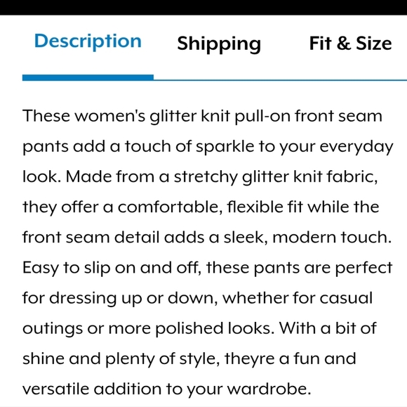 NWT Rachel Roy Grey/Silver Sparkly Pants Women Size M & L - Picture 5 of 5